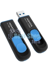 Флешка USB ADATA UV128 (AUV128-128G-RBE), 128Gb, USB 3.0, R/W 100/30, черный/синий