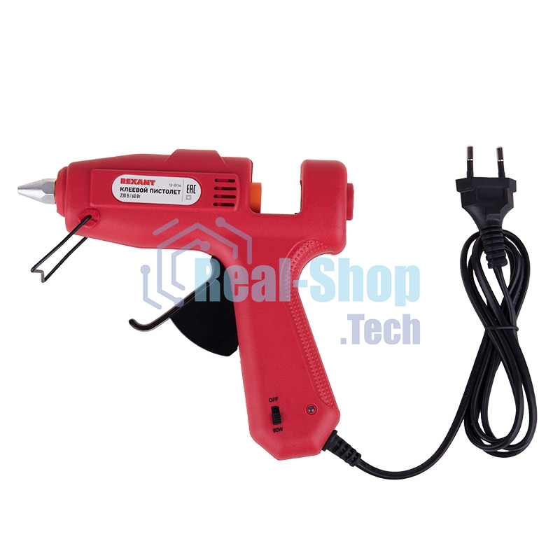 Клеевой пистолет Rexant 60 Вт O 11 мм С КНОПКОЙ (блистер)