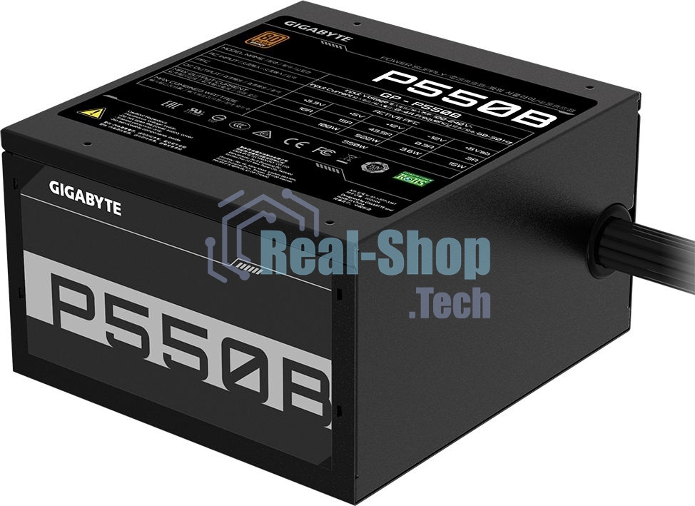 Блок питания Gigabyte GP-P550B, 550Вт, 80 PLUS Bronze, 120мм, черный