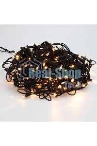 Гирлянда Neon-night Айсикл (Бахрома) светодиодная 5х0,7 м, 152 LED, черный провод каучук, теплое белое свечение