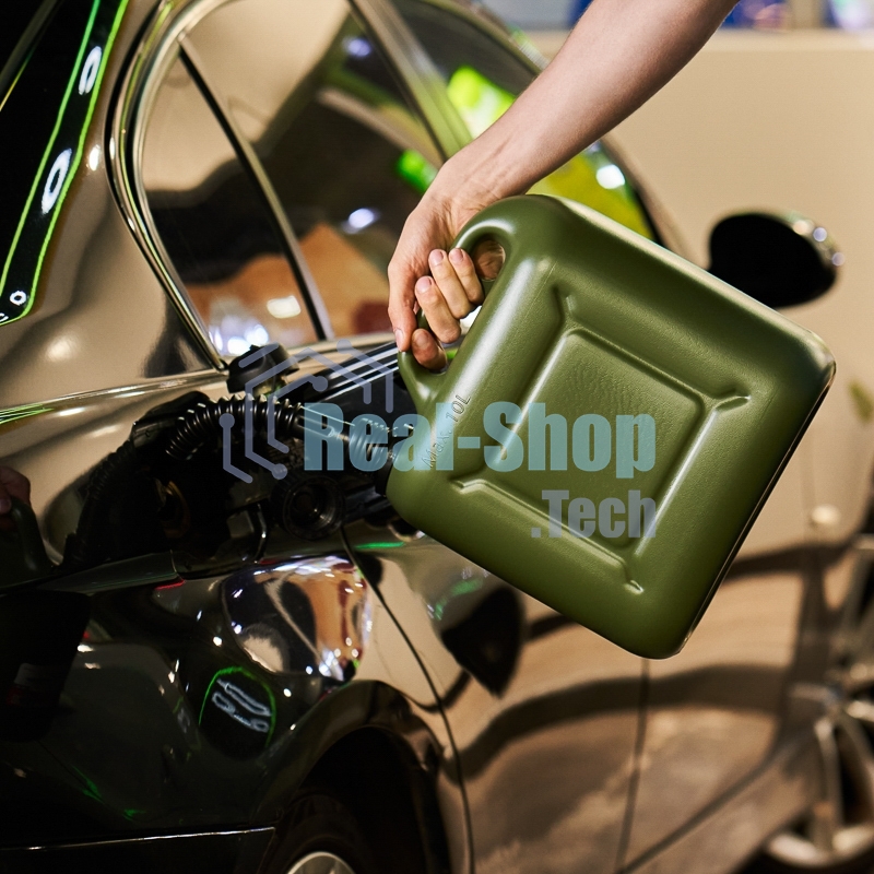 Канистра Rexant для ГСМ и технических жидкостей, вертикальная 10 л, пластиковая, усиленная