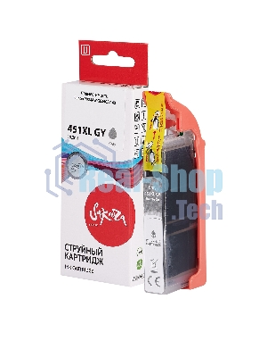 Картридж струйный Sakura 6476B001 (451XL GY) для Canon, серый, 10,2 мл., 350 к.