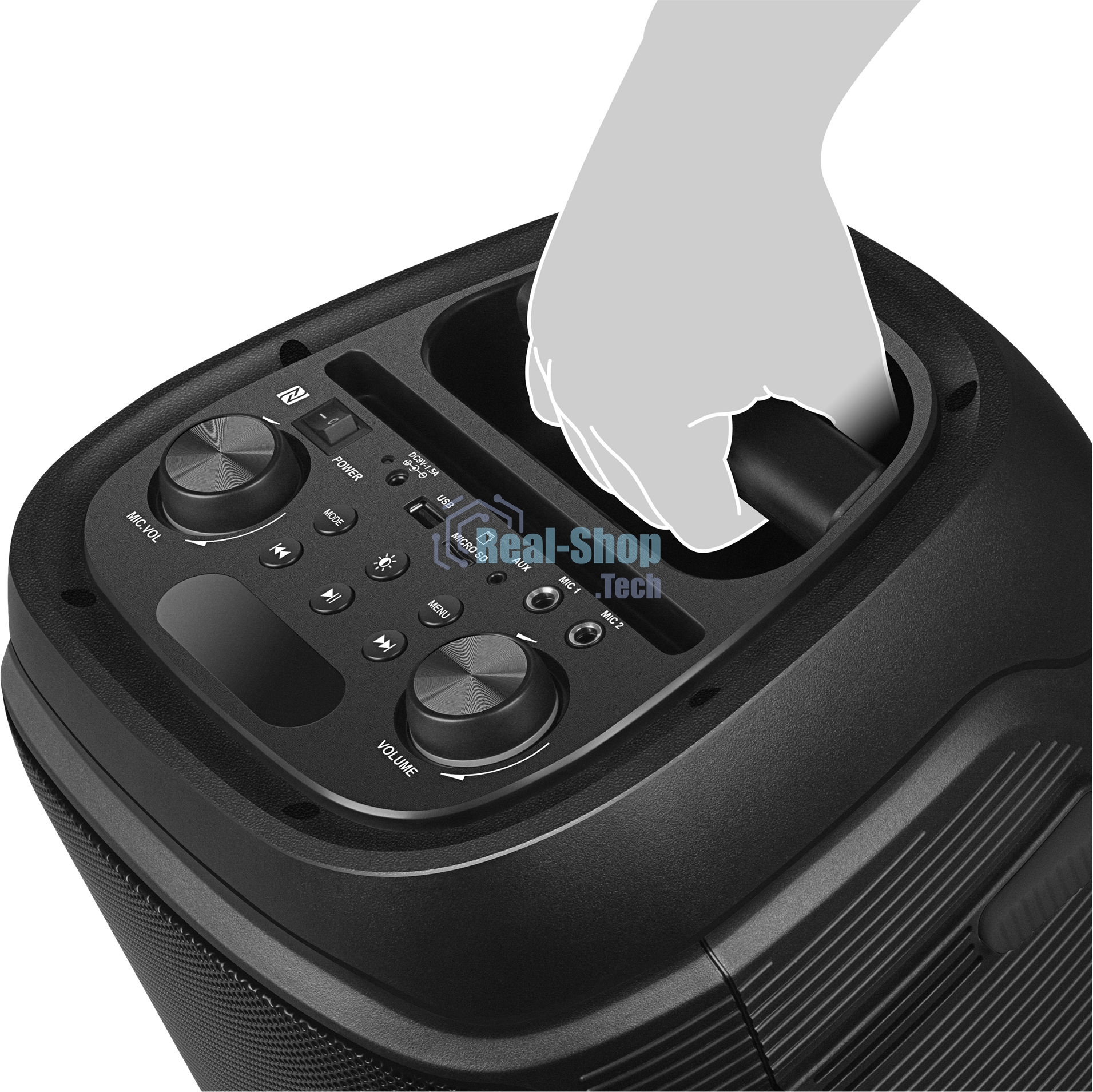 Колонка портативная Sven PS-800 черный 100W 2.0 BT 10м 4400mAh