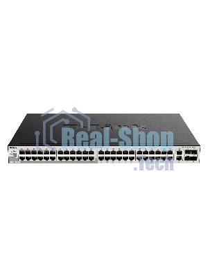 Коммутатор управляемый L3 стекируемый D-Link DGS-3130-54TS/B1A PROJ с 48 портами 10/100/1000Base-T, 2 портами 10Gbase-T и 4 портами 10Gbase-X SFP+