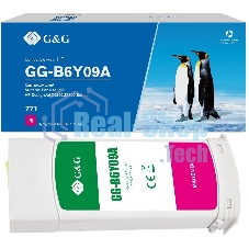 Картридж струйный G&G GG-B6Y09A 771C пурпурный (775 мл) для HP DesignJet Z6200