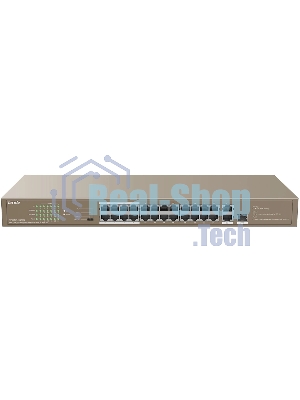 Коммутатор Tenda TEF1126P-24-250W 26-Портовыйбез управления FE c 24 портами PoE