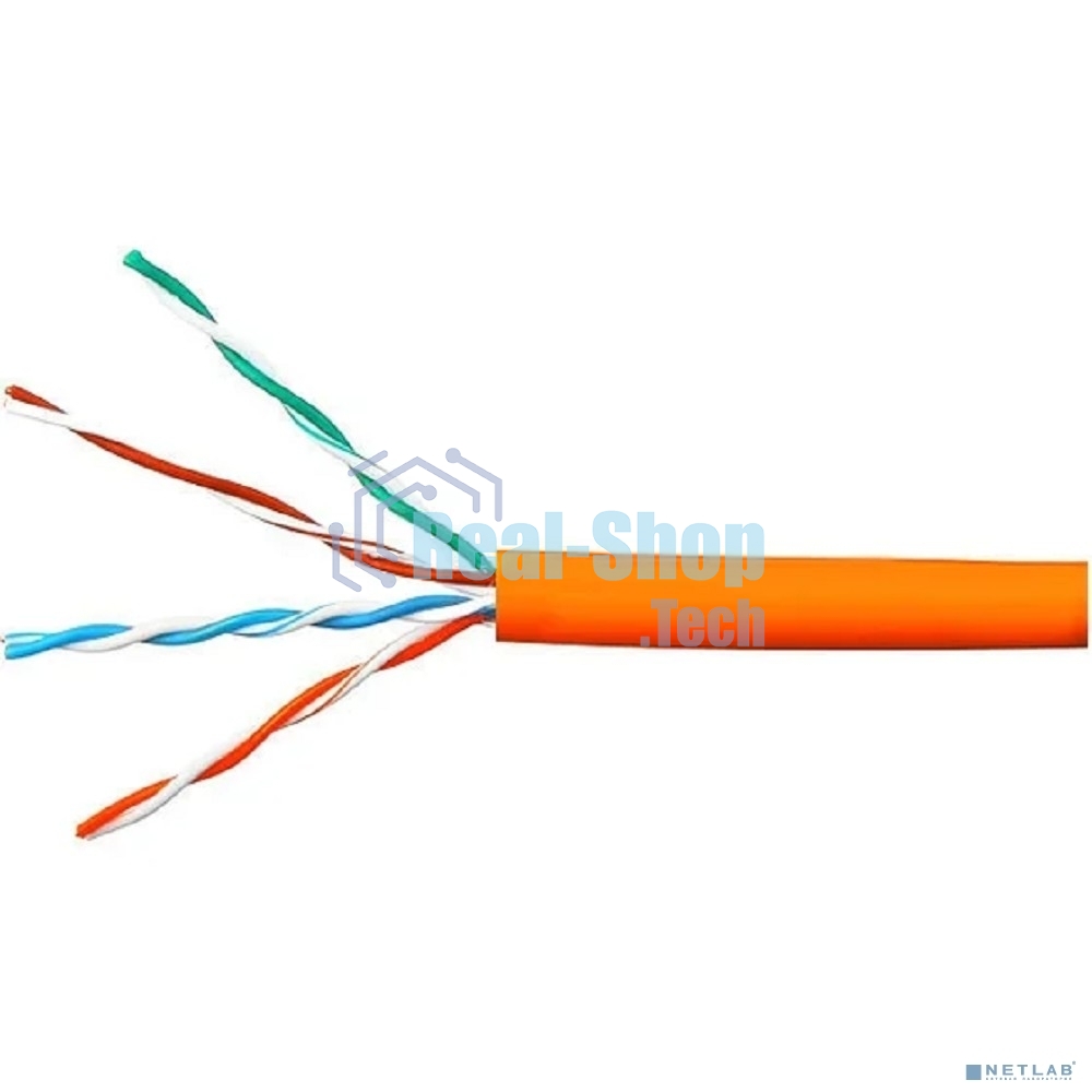 Кабель Cablexpert UPC-5051E-LSZH-4-CU/100 indoor, UTP-LSZH 4x2x0.51, медный, кат.5e, однож., 100м, box, оранжевый
