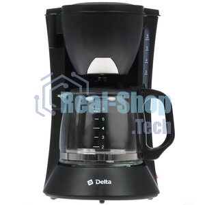 Кофеварка капельная Delta DL-8153 черный, исп. кофе - молотый, 0,6 л, 600 Вт