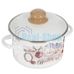 Кастрюля Appetite 1RD161М Roses эмалированная сталь 2 л 60070377