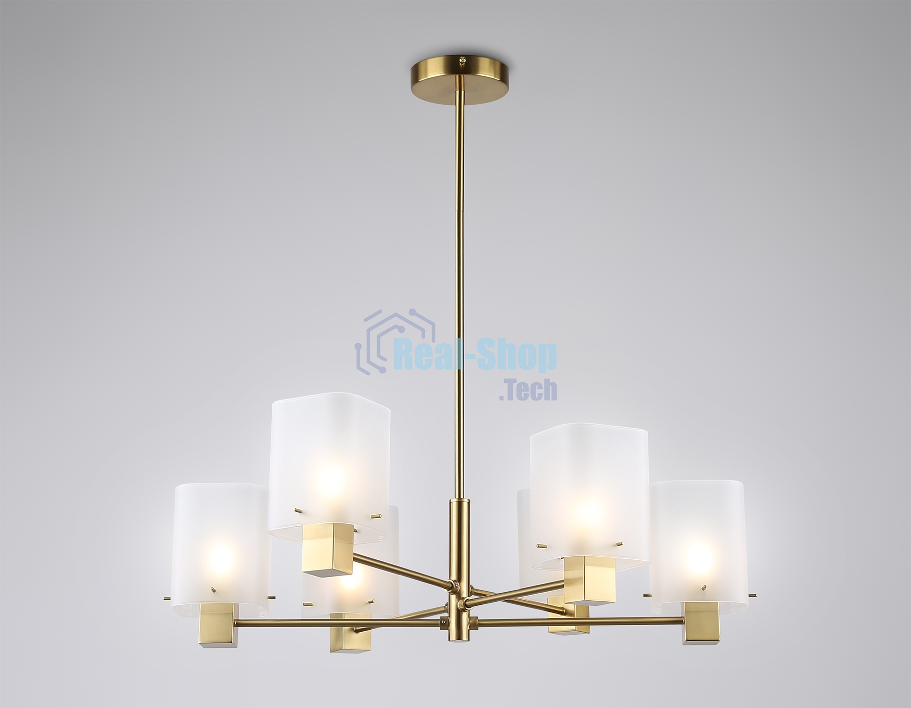 Люстра Ambrella light LH57031/6 BS/SM латунь/дымчатый E14/6 max 40W D690*690