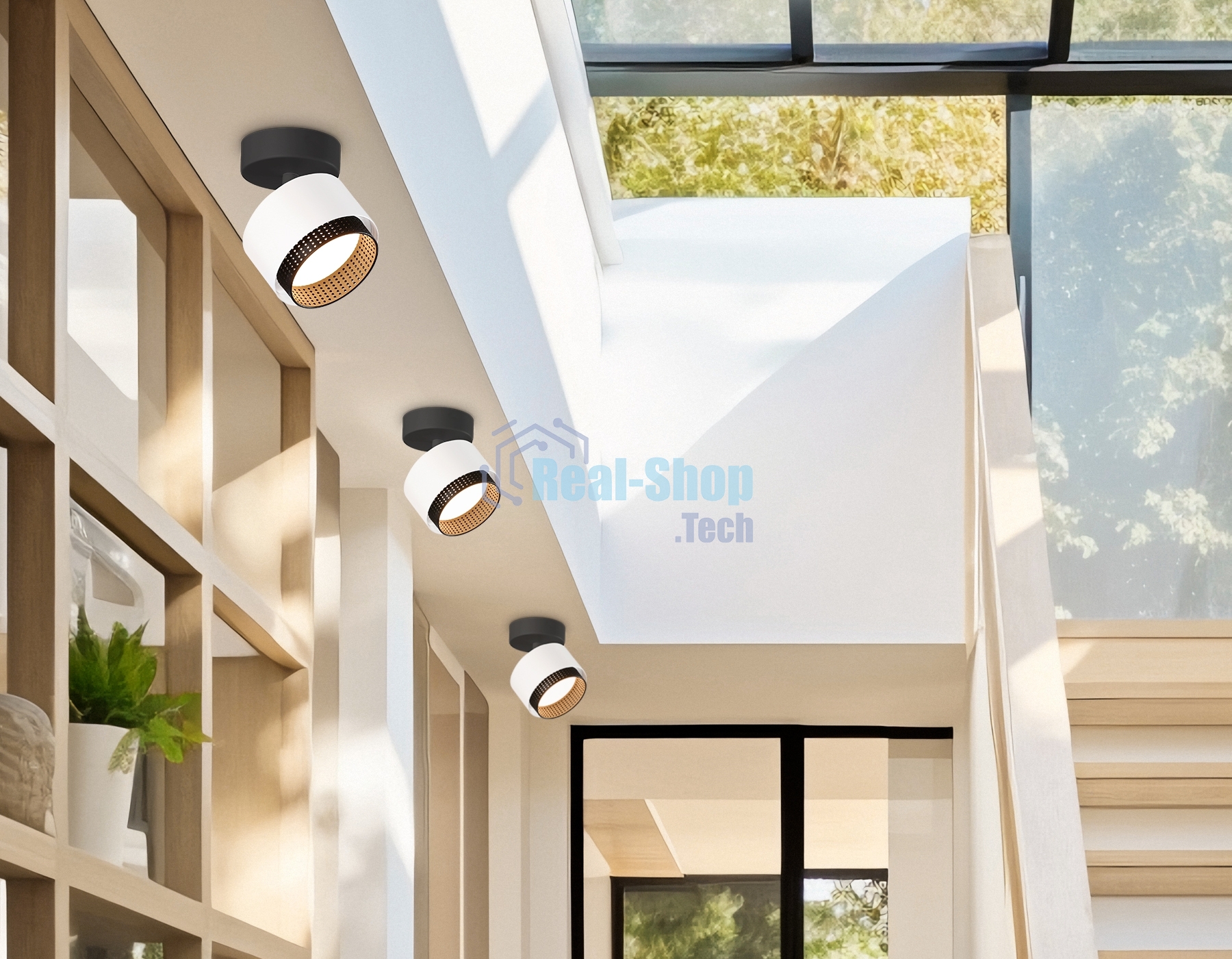 Светильник Ambrella light TN71279 WH/BK белый/черный GX53 max 12W D95*137