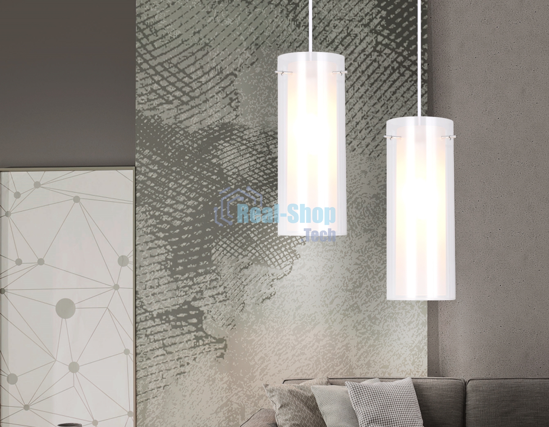 Светильник Ambrella light TR3672 CH/CL/FR хром/прозрачный/белый матовый E14 max 40W D110*1000