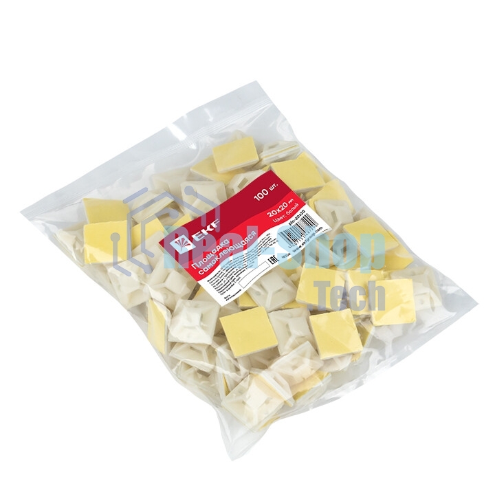 Площадка EKF plc-20x20 самоклеящаяся (20х20 мм.) белая (100 шт.) EKF PROxima