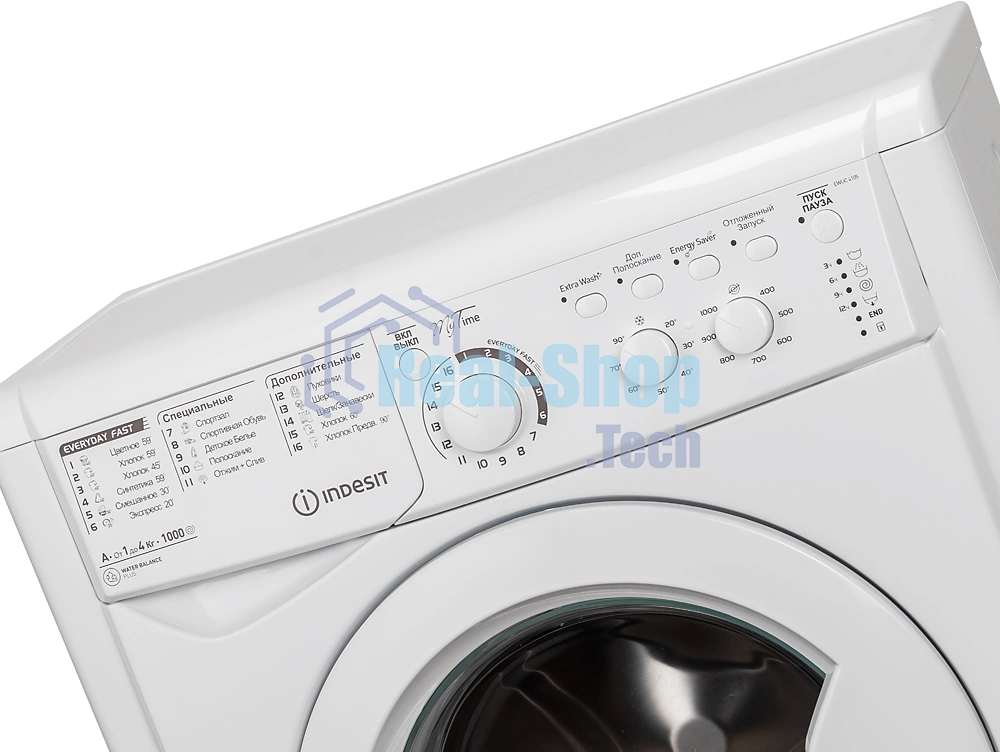 Стиральная машина Indesit EWUC 4105 CIS белый, загрузка фронтальная 4 кг, 1000 об/мин., класс: А