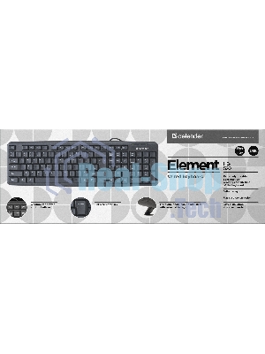 Клавиатура проводная Defender Element HB-520, USB, черный