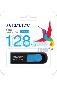 Флешка USB ADATA UV128 (AUV128-128G-RBE), 128Gb, USB 3.0, R/W 100/30, черный/синий