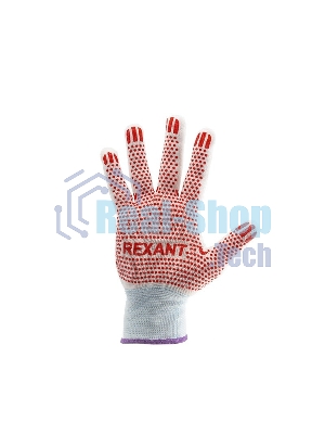 Перчатки Rexant х/б белые нейлоновые (