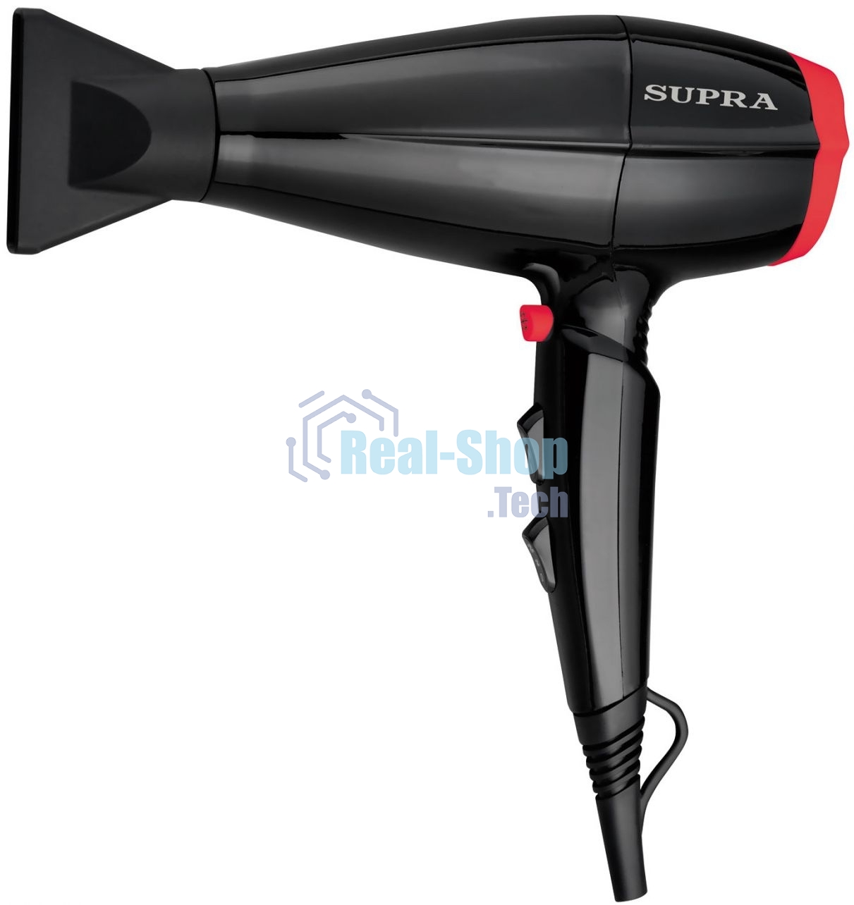 Фен SUPRA PHS-2017M черный/красный