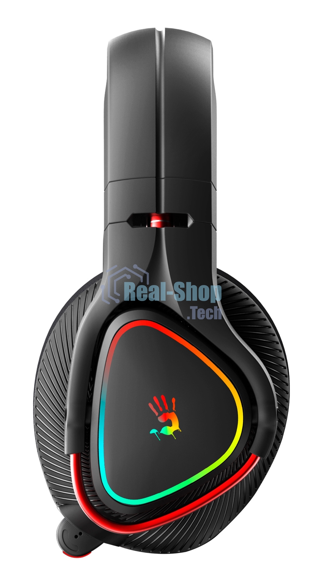 Гарнитура Bloody MR710 чёрный, беспроводная + проводная, Bluetooth, до 44 ч, подсветка