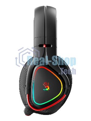 Гарнитура Bloody MR710 чёрный, беспроводная + проводная, Bluetooth, до 44 ч, подсветка