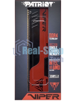 Оперативная память Patriot Viper Elite II, DDR4, 8GB (1x8 GB), 2666 MHz, CL16, DIMM, радиатор, красный