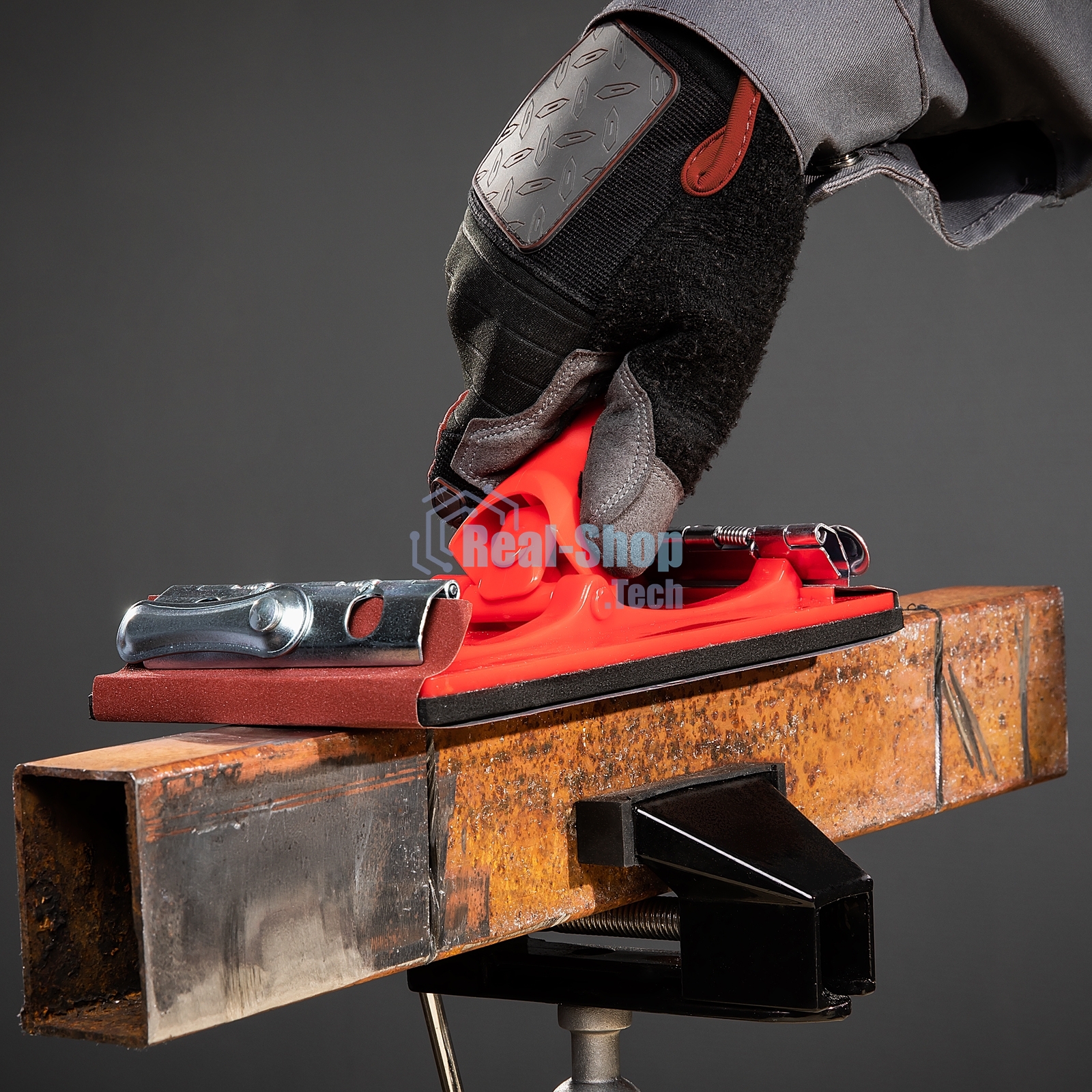 Брусок для шлифования Matrix 105 х 210 мм с шарнирным переходником под телескопическую ручку