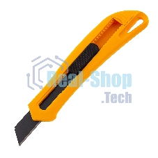 Нож Denzel 18 мм, сменное лезвие, SK4, облегченный корпус, нажимной фиксатор