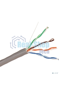 Кабель Exegate EX256748RUS Кабель UTP 4 пары кат.5e Exegate бескислородная медь, FLUKE® test pass, бухта 305м, серый, PVC