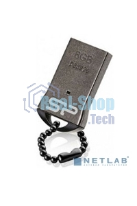 Флешка USB R/W Silicon Power 8Gb Touch T01 SP008Gb,UF2T01V1K USB 2.0 черный/серебристый