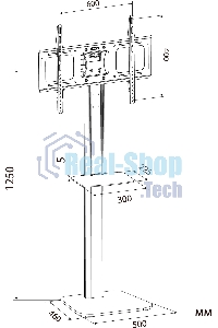 Стойка для телевизора Cactus CS-ST97-D черный 37