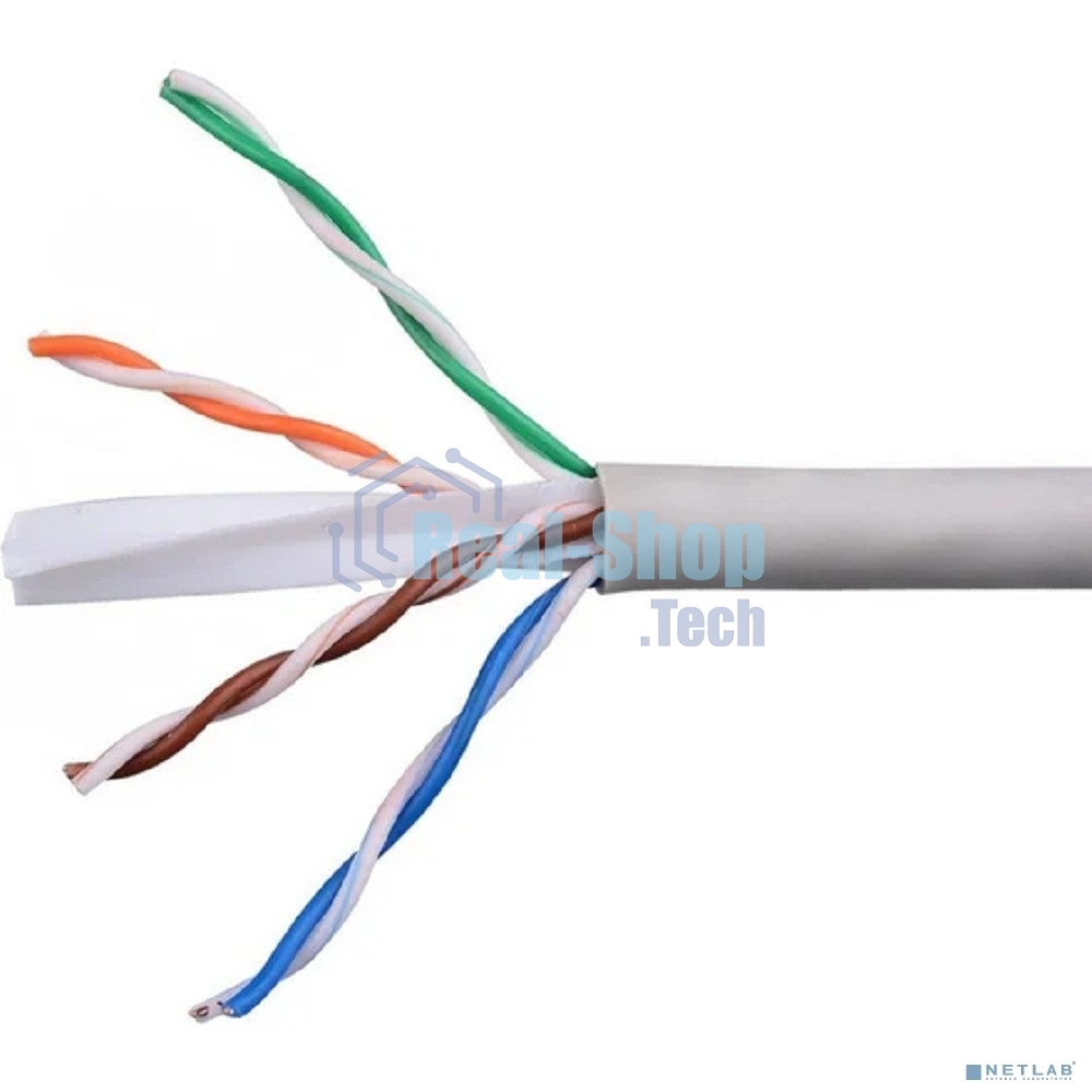 Кабель Cablexpert UPC-6055-4-CU, UTP indoor 4x2x0.55, медный, кат.6, однож., 305м, coil, серый