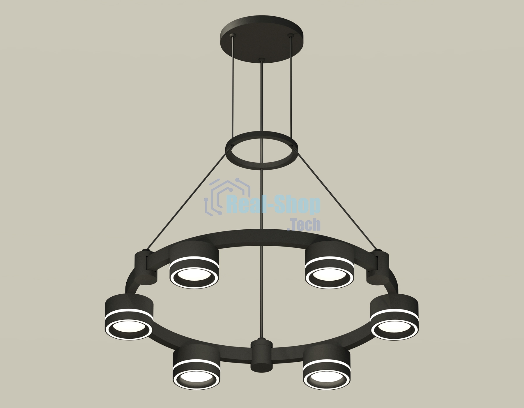 Светильник Ambrella light XR92051201/6 SBK/FR черный песок/белый матовый GX53 (A9205, C9232, N8434)