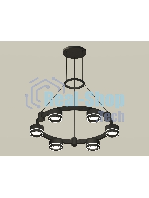 Светильник Ambrella light XR92051201/6 SBK/FR черный песок/белый матовый GX53 (A9205, C9232, N8434)