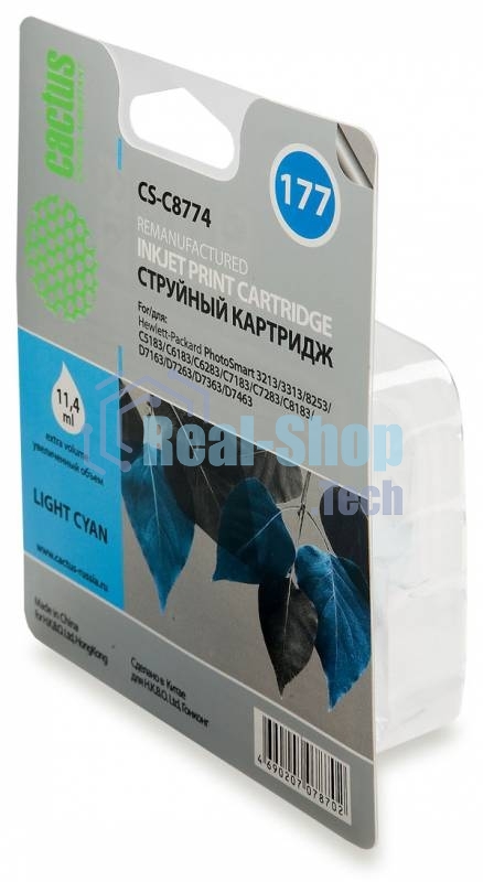 Картридж струйный Cactus CS-C8774 светло-голубой для №177 HP PhotoSmart 3213/3313/8253/C5183/C6183 (