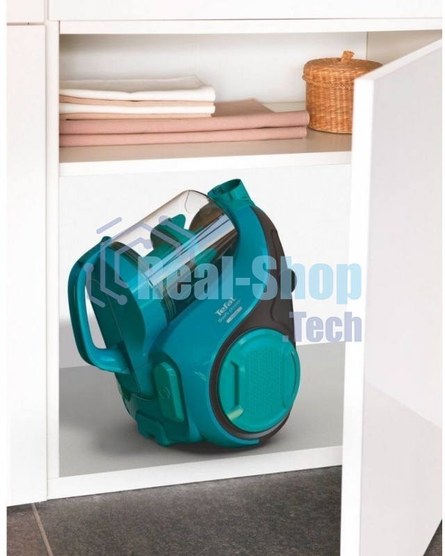 Пылесос Tefal TW2922EA бирюзовый/черный, 750/2100Вт, уборка сухая, пылесборник контейнер 1.5л