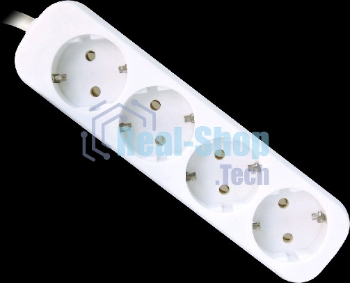 Удлинитель Defender E418 белый 1.8 м, 4 розетки 