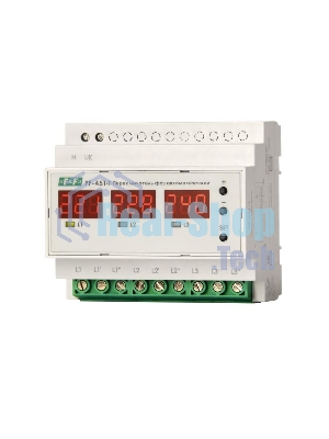 Переключатель фаз автоматический PF-451-1 (2 режима работы: с или без приоритетной фазы. Порог переключения: нижний 140-210В; верхний 240-300В; 3х63А монтаж на DIN-рейке) F&F EA04.005.005
