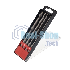 Набор буров по бетону Kranz 5-6-8-10х160 мм, 4 шт., в пластиковой коробке SDS PLUS