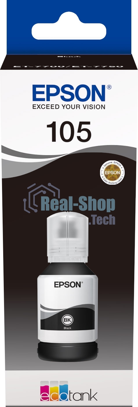 Чернила Epson 105BK C13T00Q140 черный (8000 стр.) (140мл) для Epson L7160/7180