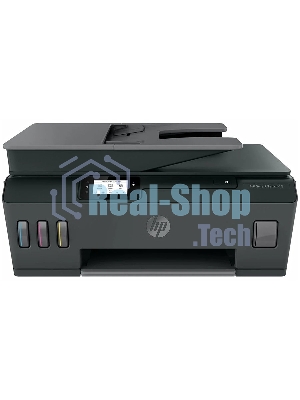 МФУ струйное HP Smart Tank 615 AiO (Y0F71A), A4, цветной, печ. до 22 стр/мин. (ч/б) до 16 стр/мин. (цвет), скан. до 5 стр/мин. (ч/б) 3 стр/мин. (цвет), 1200 x 1200 dpi (ч/б печать, скан.) 1200 x 4800 dpi (печать цвет), USB, Wi-Fi, BlueTooth, Air Print, Mopria