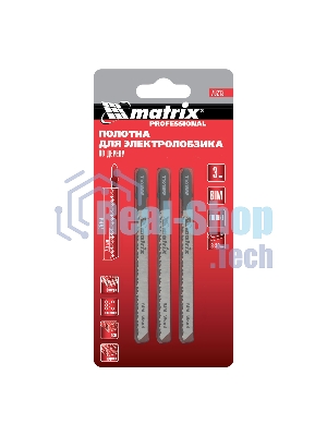Полотна для электролобзика Matrix по дереву, 3 шт. T101BRF, 75 x 2,5мм, обр. зуб, Bim