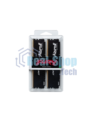 Оперативная память Kingston Fury Beast, DDR5, 64GB (2x32GB), 5200MHz, CL40, DIMM, с радиаторами, черный
