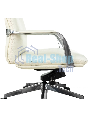 Кресло Бюрократ VEGA белый, кожа