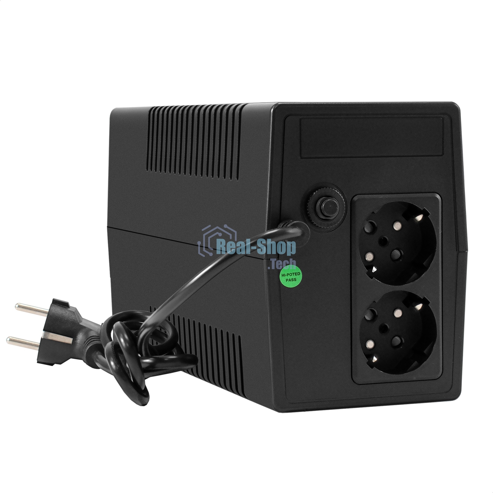 Источник бесперебойного питания ExeGate Power NB-450.LED.AVR.2SH (450VA/270W, LED, AVR, 2*Schuko, батарея 12V 4.5Ah, черный)