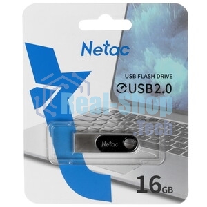 Флешка USB Netac U278 (NT03U278N-016G-20PN), 16Gb, USB 2.0, R/W 50/10, серебристый/черный