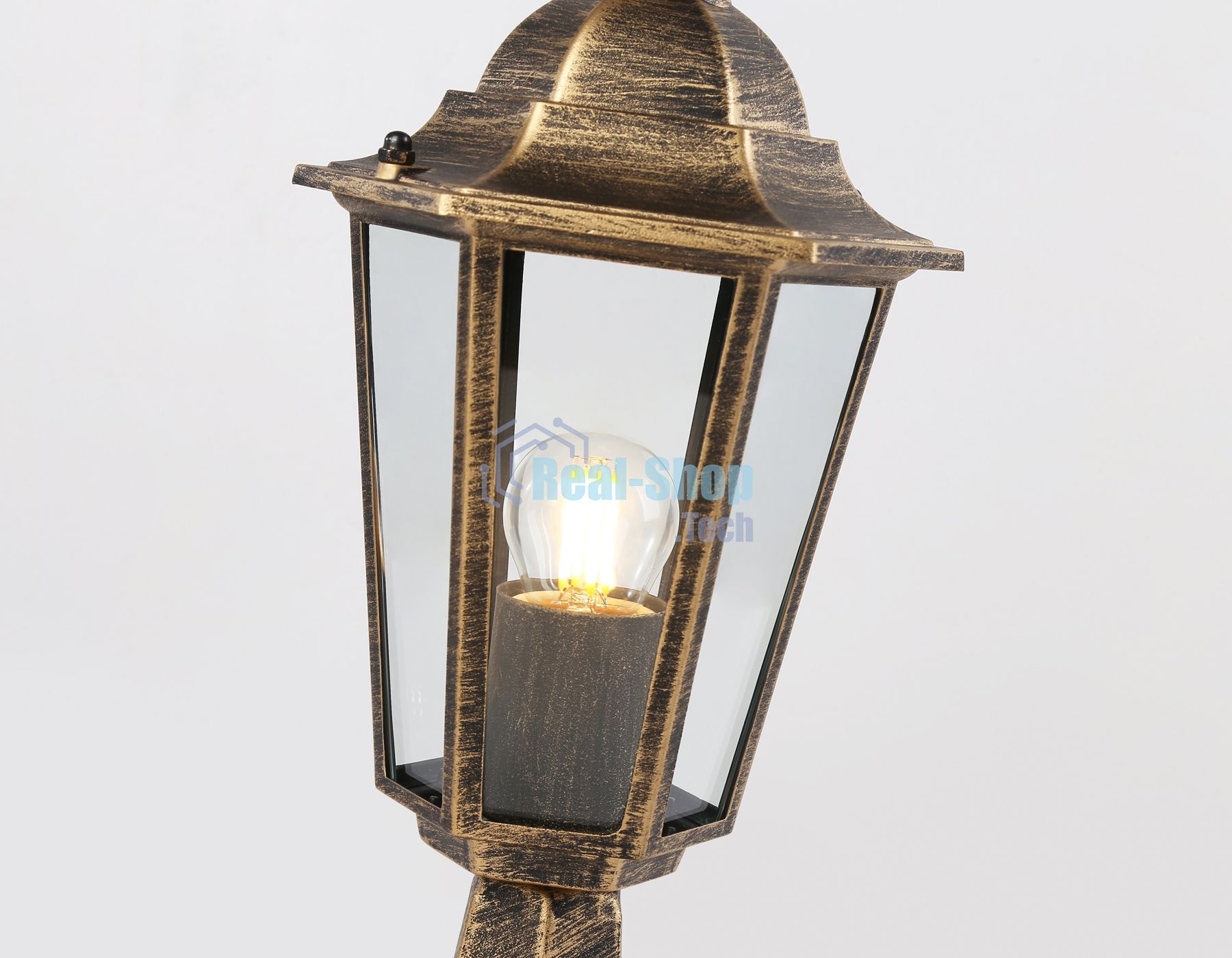 Светильник Ambrella light ST2025 GD/BK/CL золото/черный/прозрачный IP54 E27 max 40W D150*400