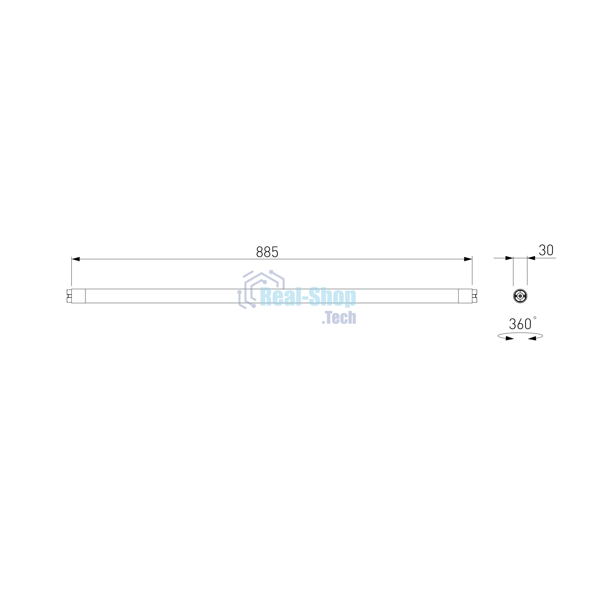Трековый светильник 18W 3000K (черный) 85175/01 Module System