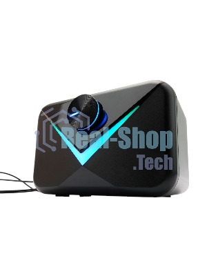 Акустическая система 2.1 Gembird, 11Вт, пластик, рег.громкости, RGB подсветка, черный
