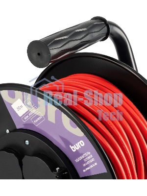 Сетевой удлинитель Buro BU-PSR4.50/G-16 50м (4 розетки) оранжевый (коробка)