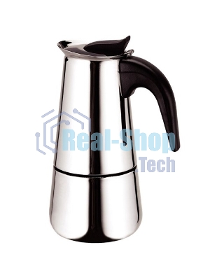 Кофеварка KELLI KL-3019 гейзерная (На 9 чашек. Нерж. сталь. Ручка и кнопка из нейлона (не нагреваются). Предохранительный клапан давления. Можно использ-ть на газ. плитах.Гейзер состоит из нижней емкости для воды, спец. сита-фильтра для кофе и верхнего ча